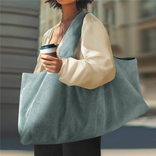 Yoga Big Bag aus Cord (aqua)