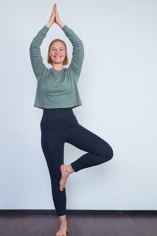 Komfortables Yoga Longsleeve (agave)