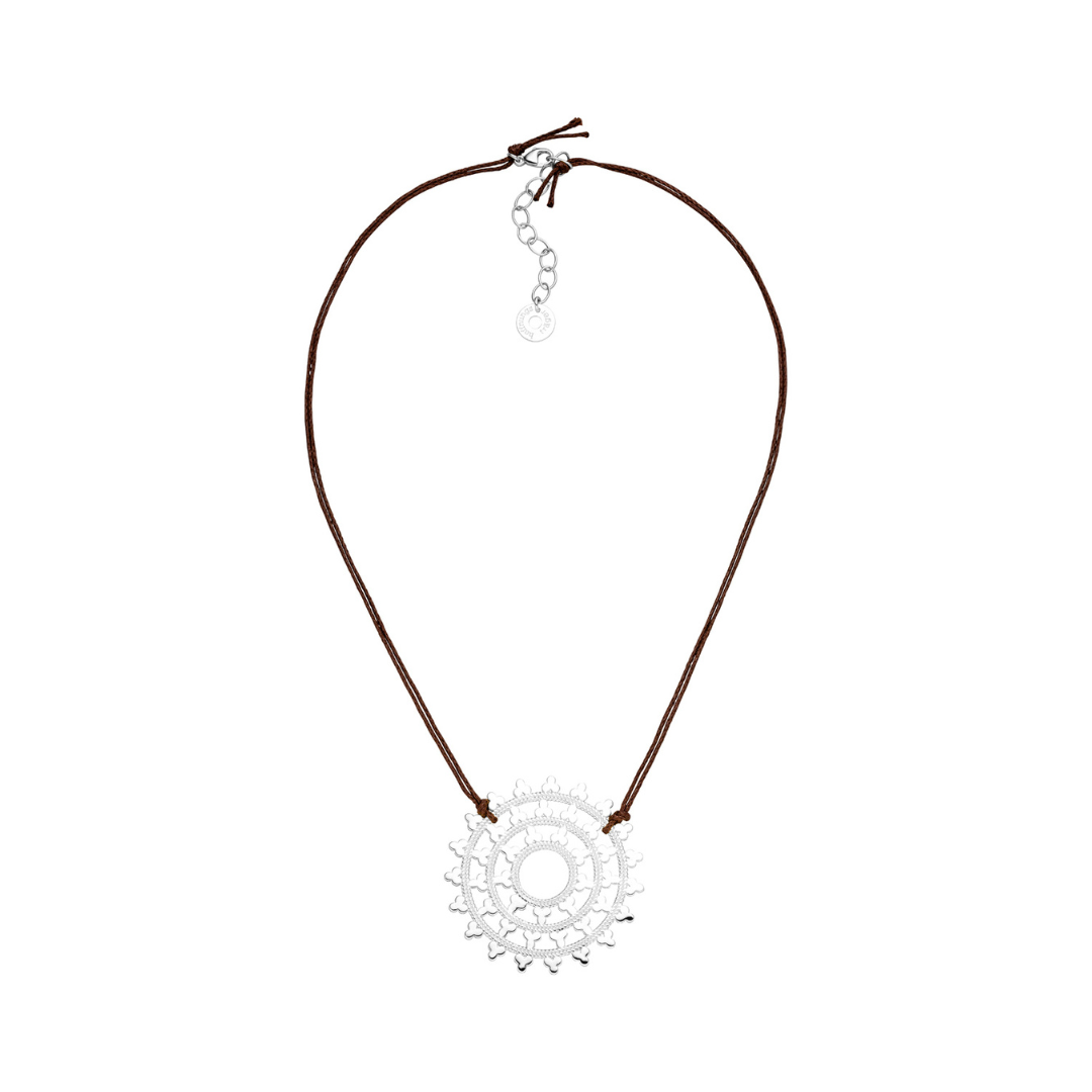 „Wheel of Karma" Choker (silber)