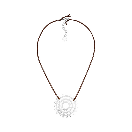 „Wheel of Karma" Choker (silber)