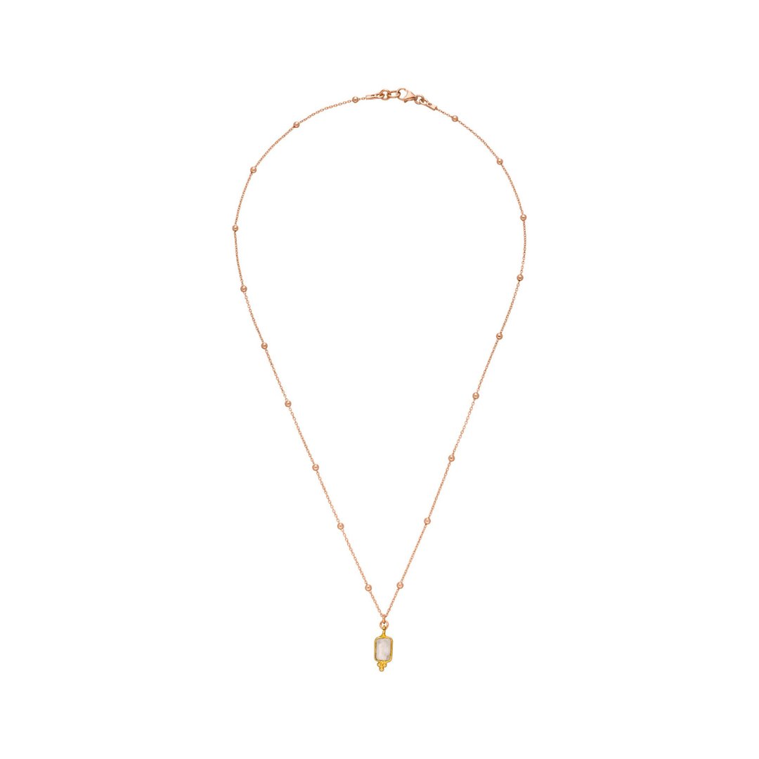 Zarte Rosenquarz-Kette