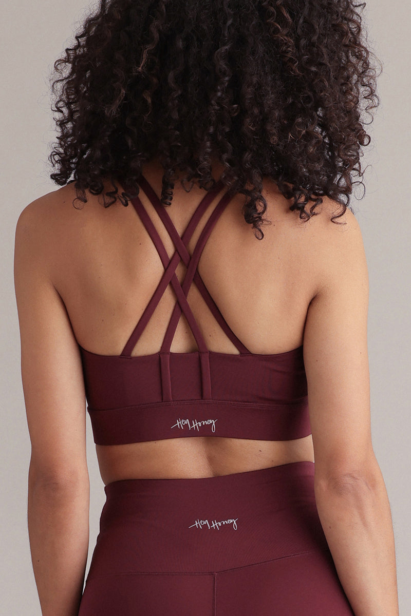 Criss-Cross Bra (italian plum)