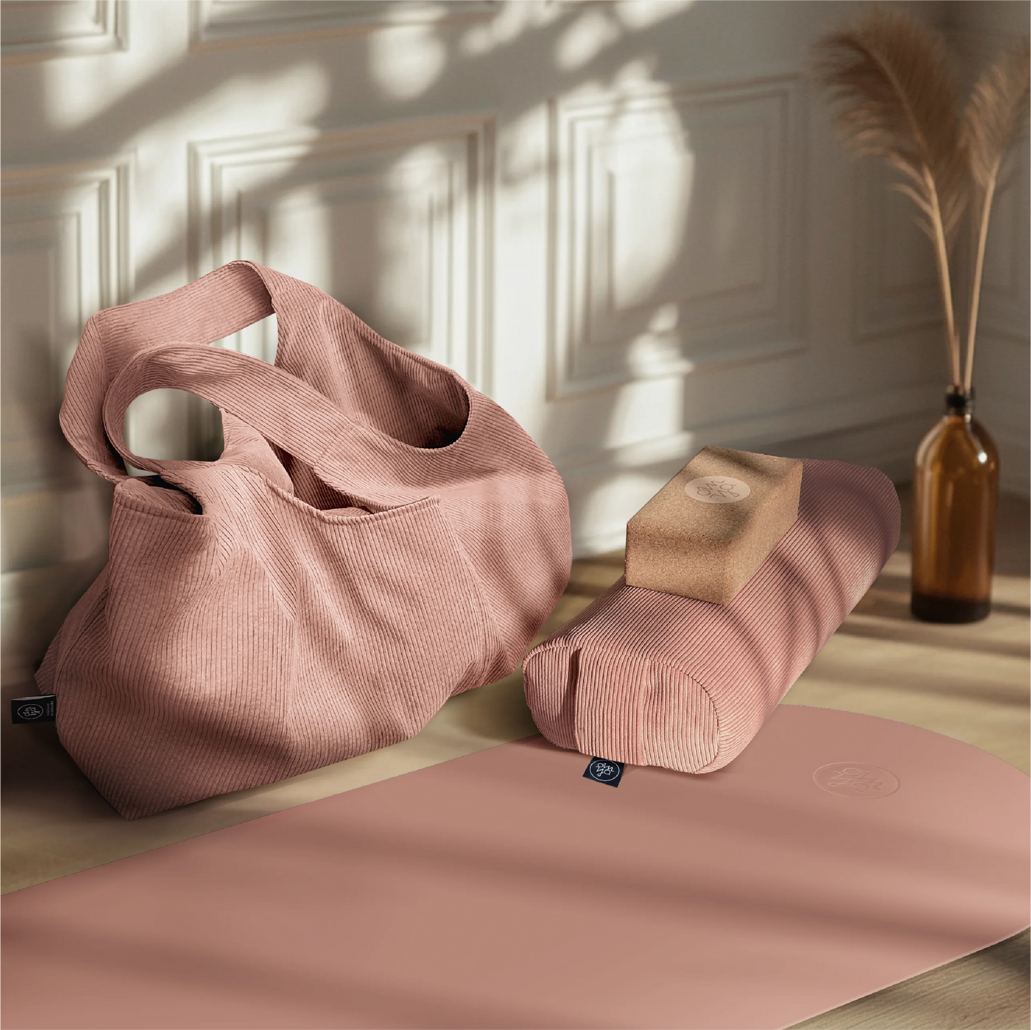 Yoga Big Bag aus Cord (blush)