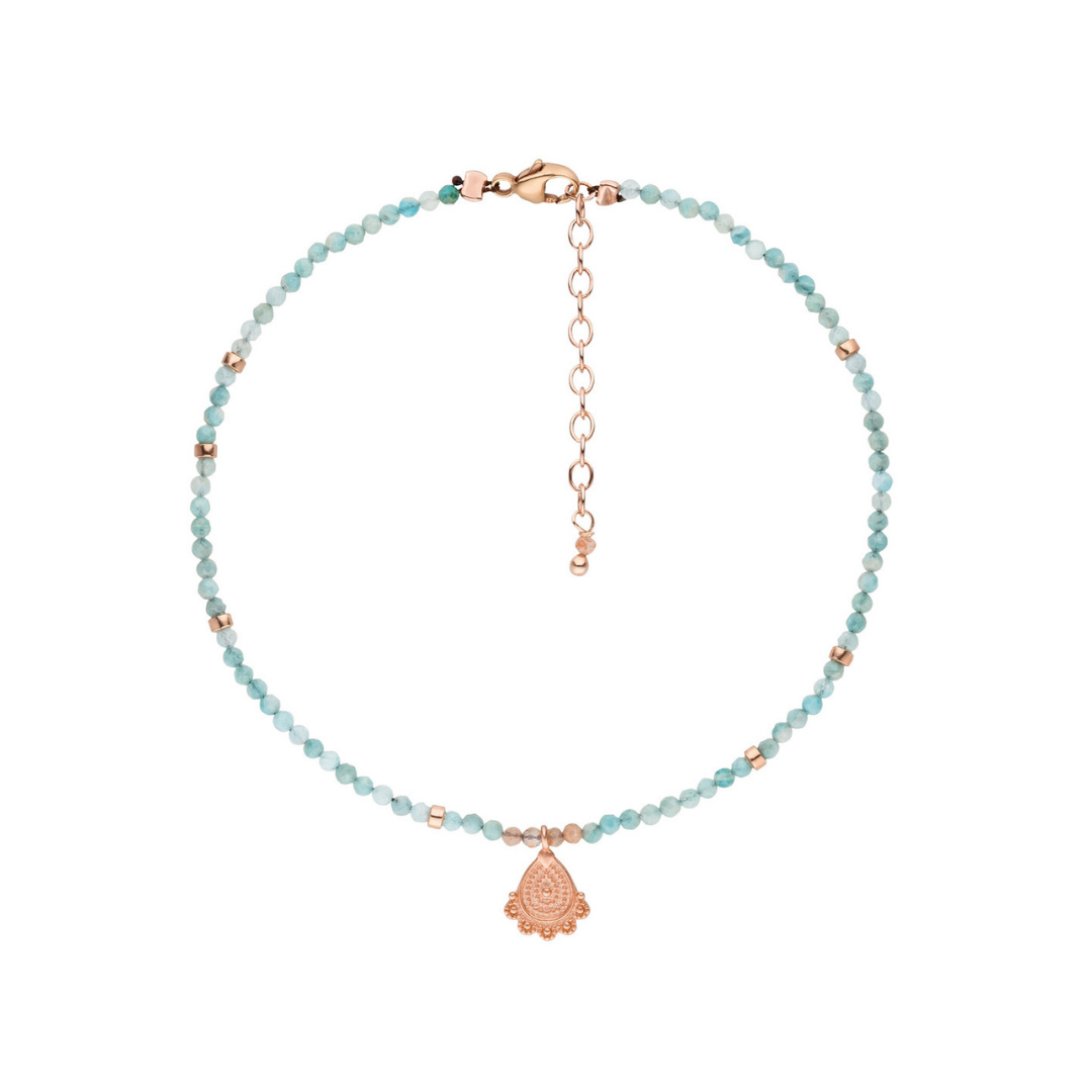 Verspielte Fußkette (roségold)