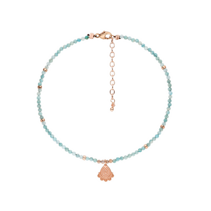 Verspielte Fußkette (roségold)