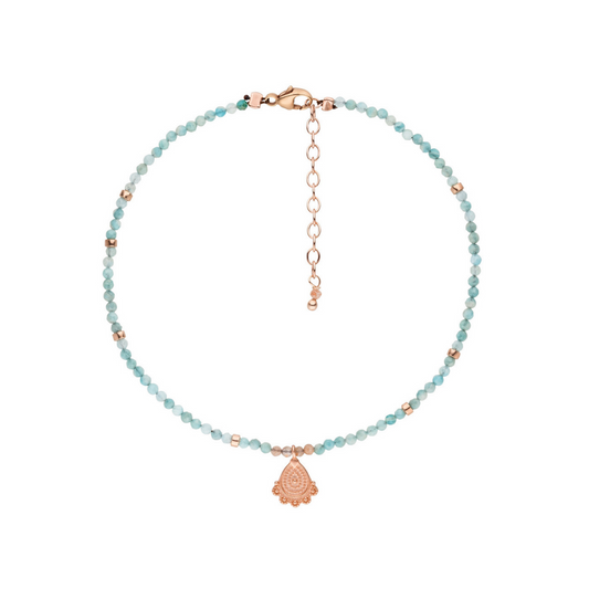 Verspielte Fußkette (roségold)