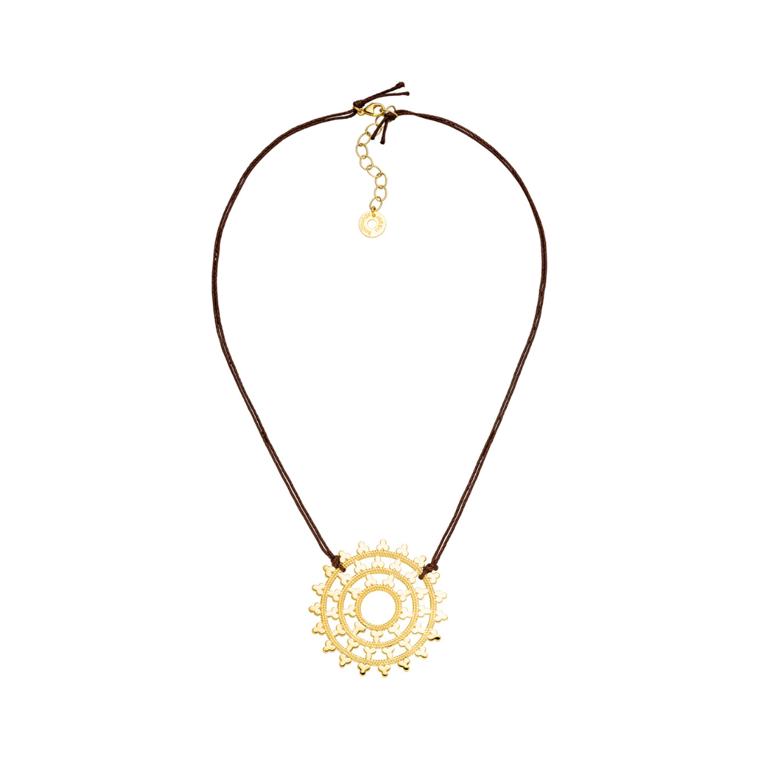 Wheel of Karma Choker (gold)