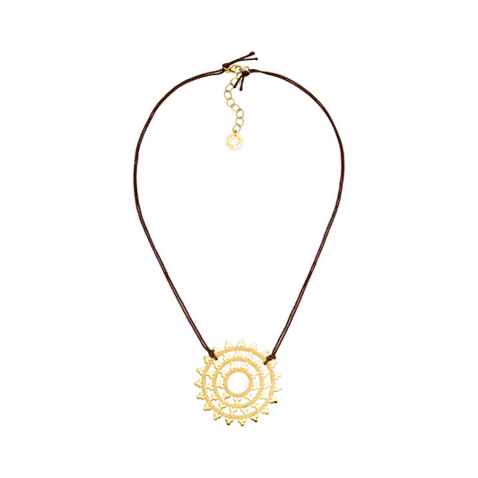 Wheel of Karma Choker (gold)
