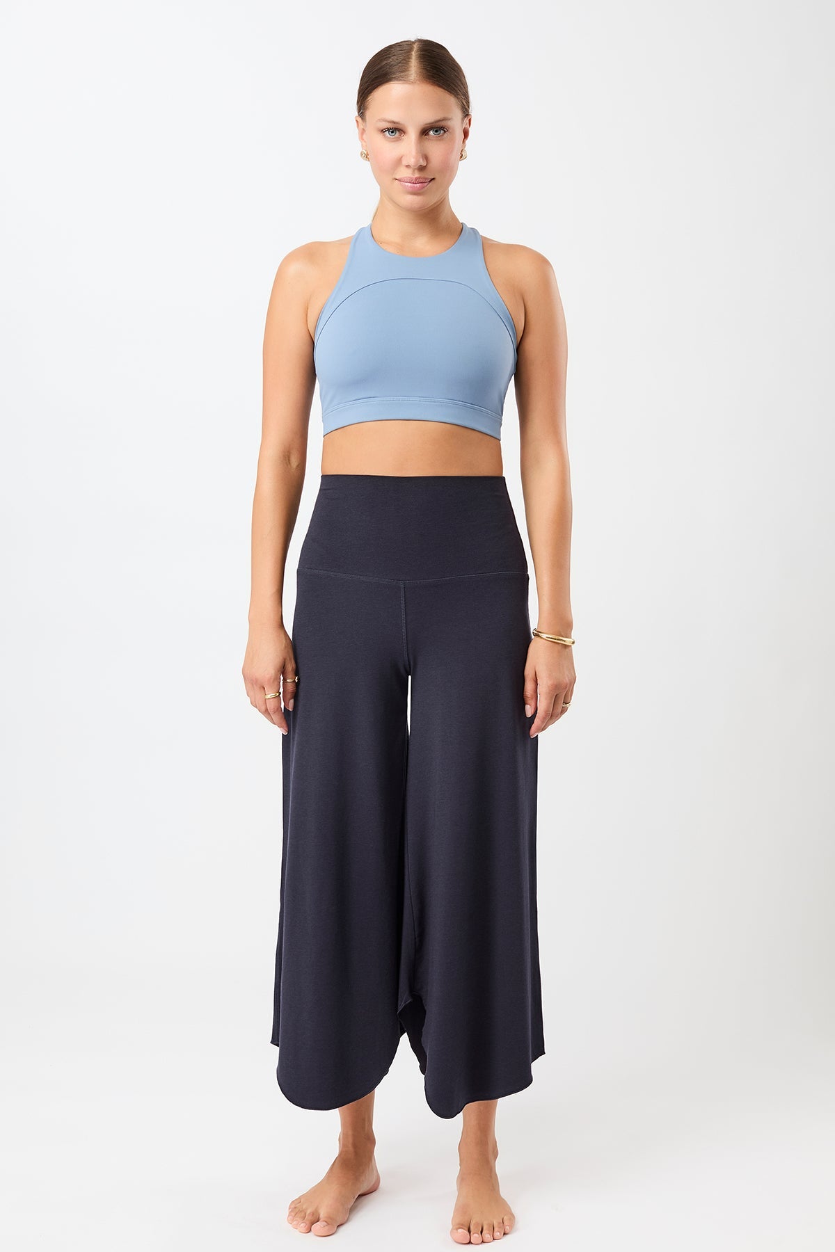 Weite Yoga-Hose (dunkelblau)