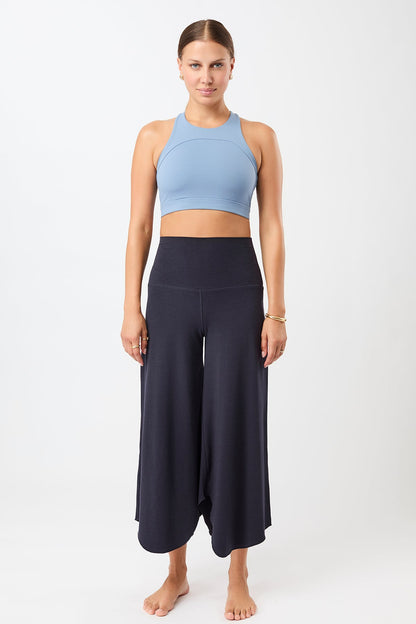 Weite Yoga-Hose (dunkelblau)