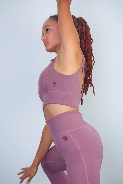Bequemer Yoga Crisscross Bra (rosé)
