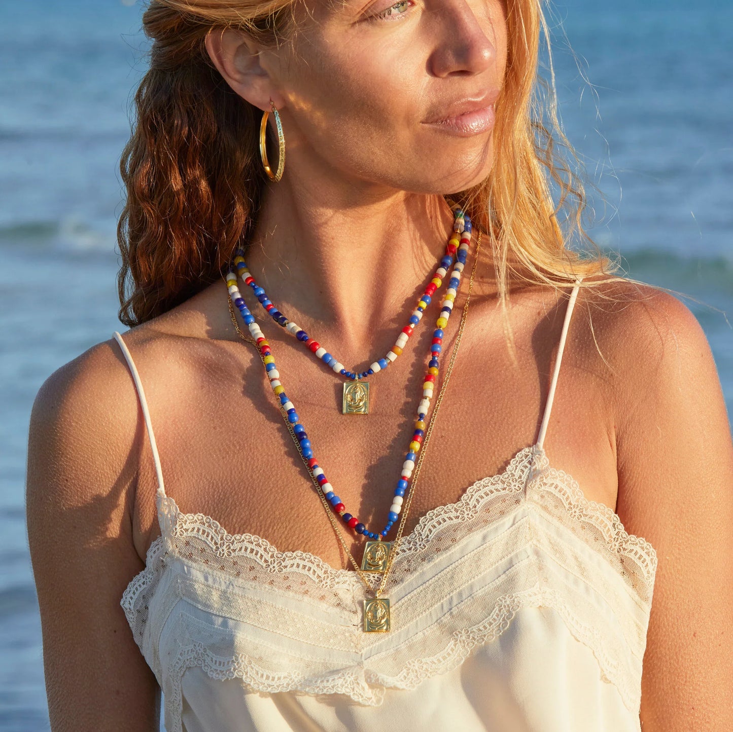 Kurzer Ganesha Mantra Choker (gold)