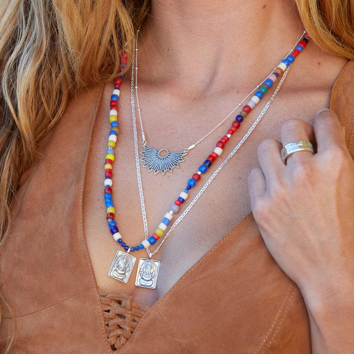 Ganesha Mantra Choker (silber)