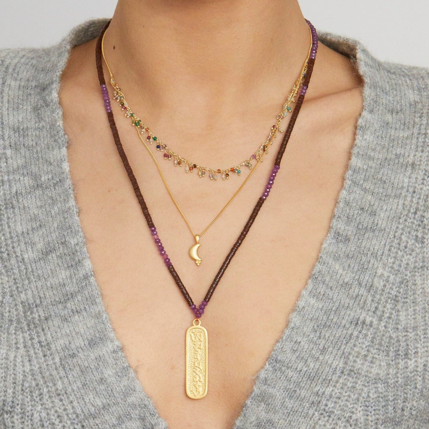 „Good Karma" Vintage Kette (gold)
