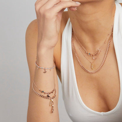 Zarte Rosenquarz-Kette