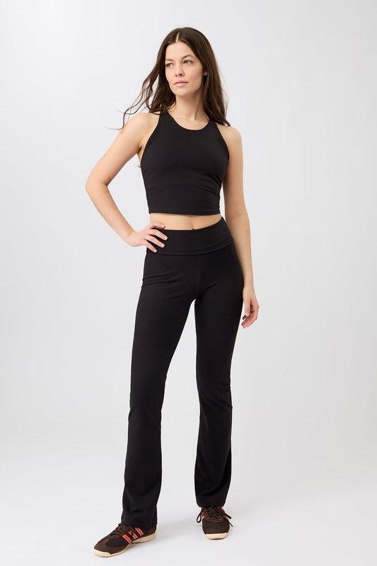 Legging mit Umschlagbund (schwarz)