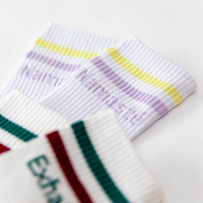 Socken mit Yoga Motiv inhale exhale namaste Bio Baumwolle