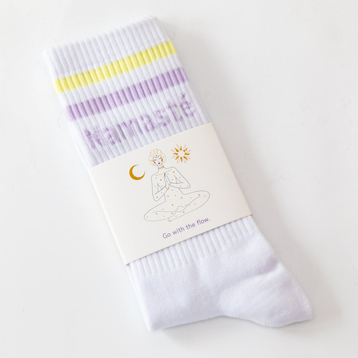 Socken mit Yoga Motiv inhale exhale namaste Bio Baumwolle