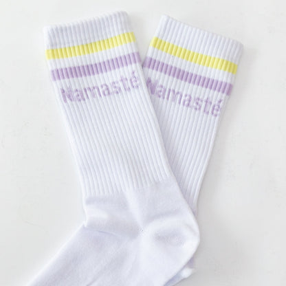 Socken mit Yoga Motiv inhale exhale namaste Bio Baumwolle