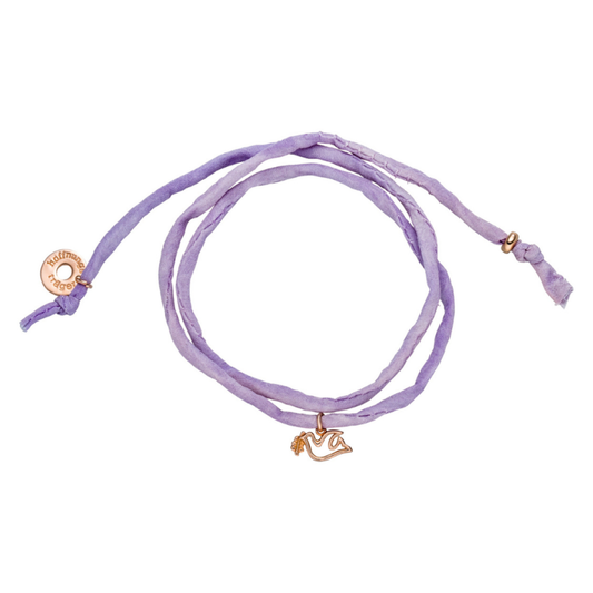 Friedenstaube am Seidenarmband