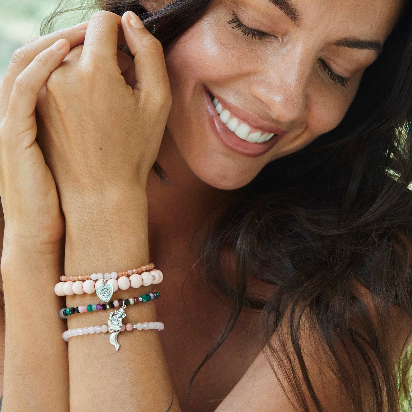 Armbänder „Happy Ganesha“ (silber)