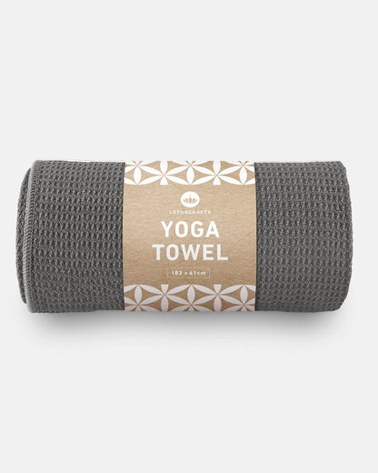 Anthrazit - Yogahandtuch Frontansicht Anthracite