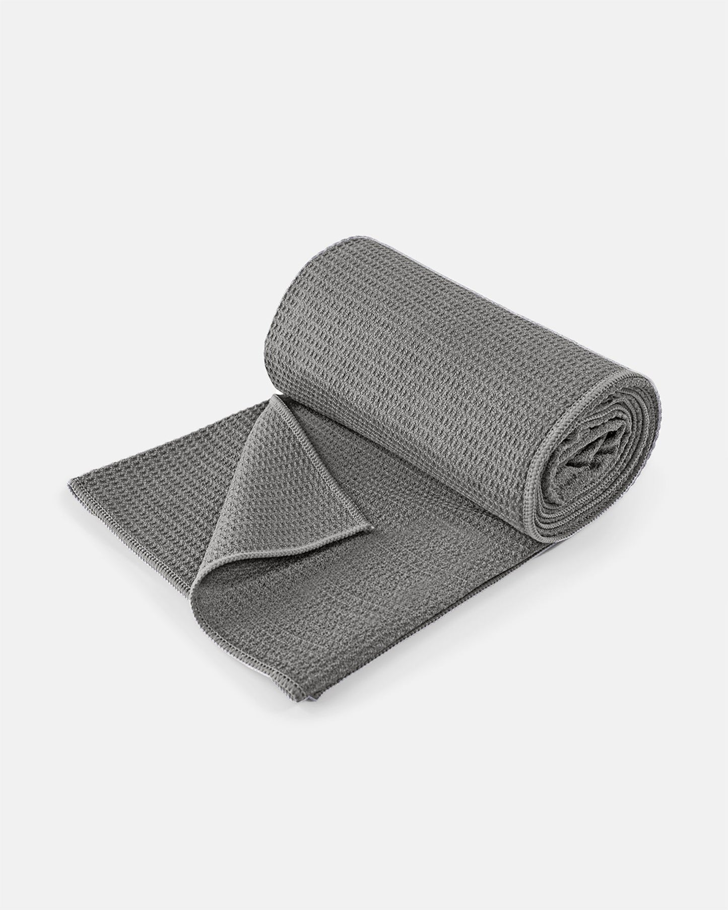 Anthrazit - Yogahandtuch aufgerollt Anthracite