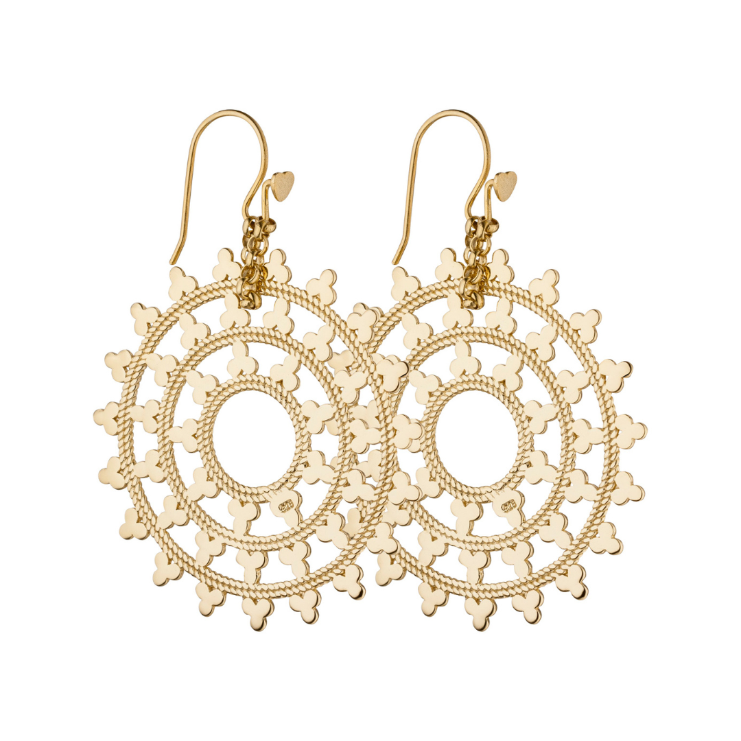 Wheel of Karma Ohrhänger (gold)