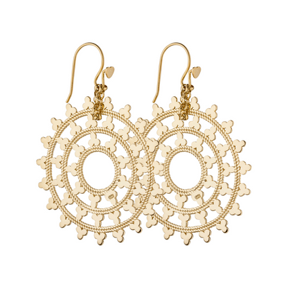 Wheel of Karma Ohrhänger (gold)