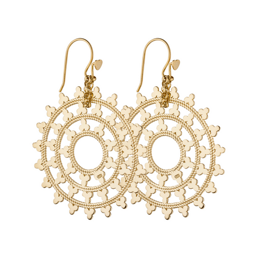 Wheel of Karma Ohrhänger (gold)