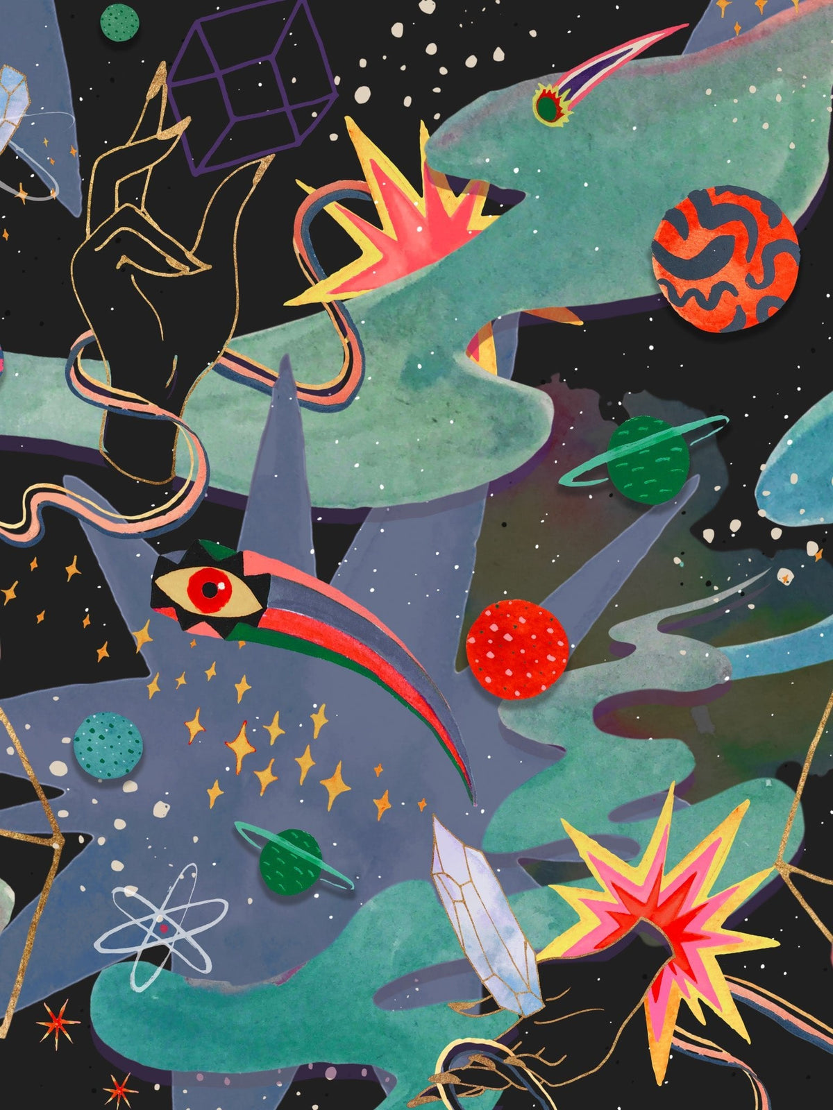Print Crop Top - Door of the Cosmos
