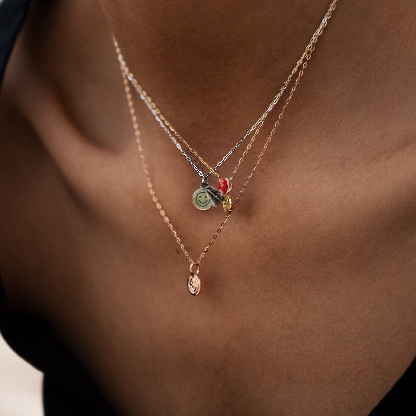 Smiley Kette - Gold